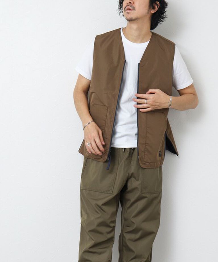 NOLLEY'S goodman「【TAION/タイオン】ノンダウン ミリタリー リバーシブル Vネックベスト 25SS」|ベスト・ジレ|
