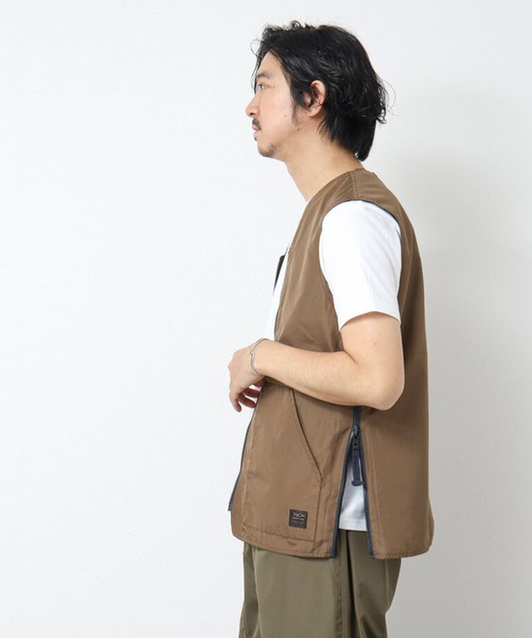 NOLLEY'S goodman「【TAION/タイオン】ノンダウン ミリタリー リバーシブル Vネックベスト 25SS」|ベスト・ジレ|