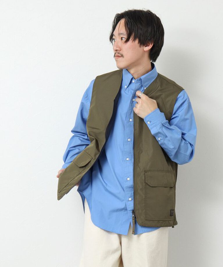 NOLLEY'S goodman「【TAION/タイオン】ノンダウン ミリタリー リバーシブル Vネックベスト 25SS」|ベスト・ジレ|