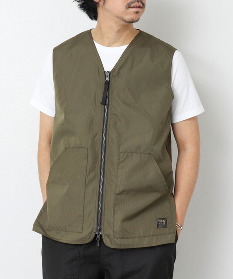 NOLLEY'S goodman「【TAION/タイオン】ノンダウン ミリタリー リバーシブル Vネックベスト 25SS」|ベスト・ジレ|