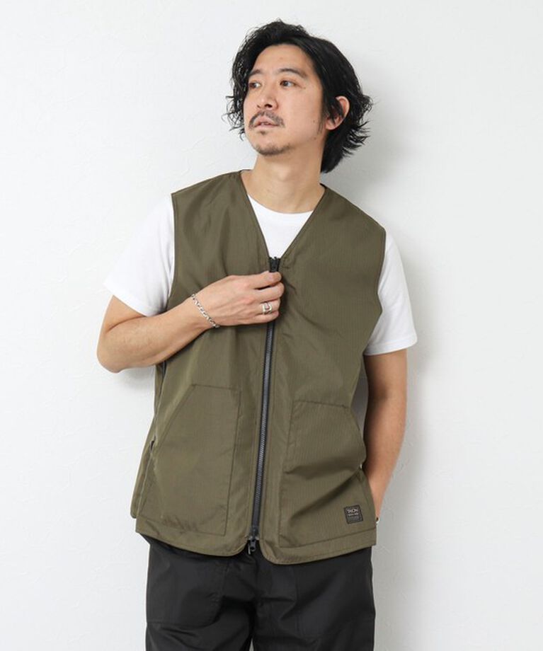 NOLLEY'S goodman「【TAION/タイオン】ノンダウン ミリタリー リバーシブル Vネックベスト 25SS」|ベスト・ジレ|