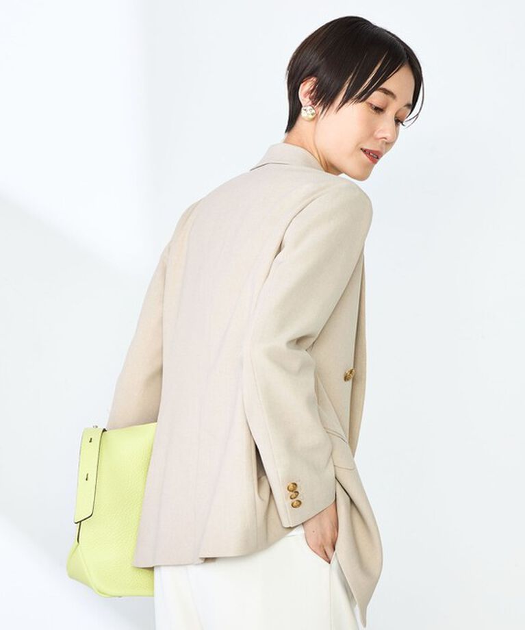NOLLEY'S「《セットアップ対応》ウォッシャブル高機能麻調ダブルジャケット」|テーラードジャケット|
