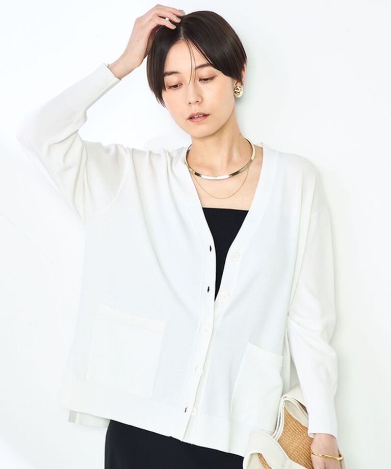 NOLLEY'S sophi「《手洗い可能》綿アセVネックカーディガン」|カーディガン|