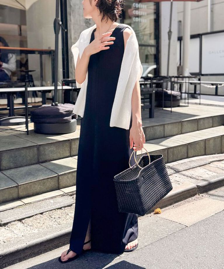 NOLLEY'S「◇【WEB限定】【追加】ウォッシャブルダンボール2WAYワンピース」|ワンピース|ブラック