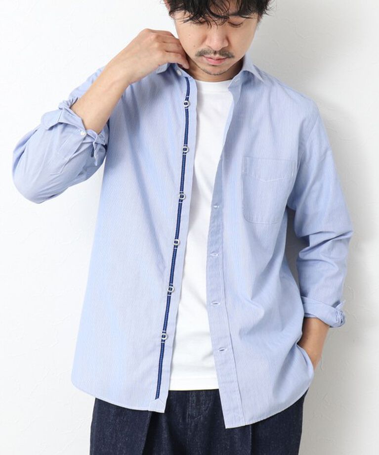 NOLLEY'S goodman「T/C パラシュート カッタウェイ 25SS」|シャツ・ブラウス|ブルー