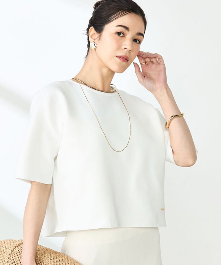 NOLLEY'S「《手洗い可能》ホールガーメントニットTシャツ」|ニット・セーター|