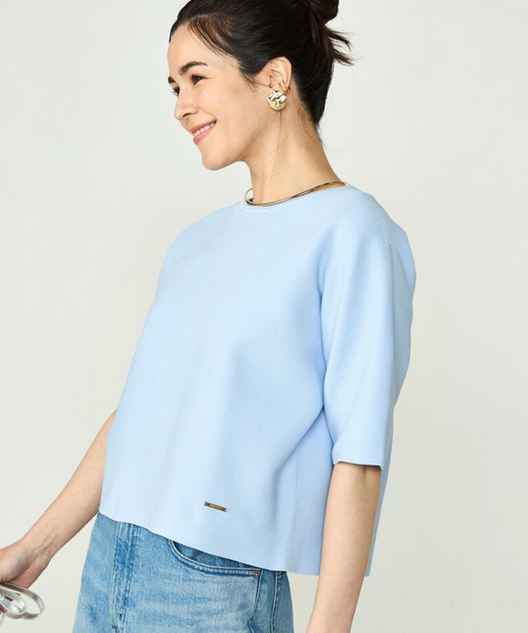 NOLLEY'S「《手洗い可能》ホールガーメントニットTシャツ」|ニット・セーター|