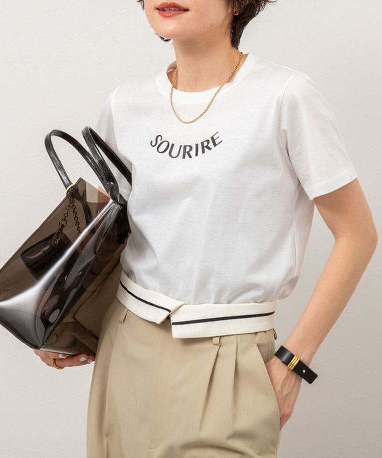 NOLLEY'S sophi「オーガニックコットンロゴT」|Tシャツ・カットソー|ホワイト