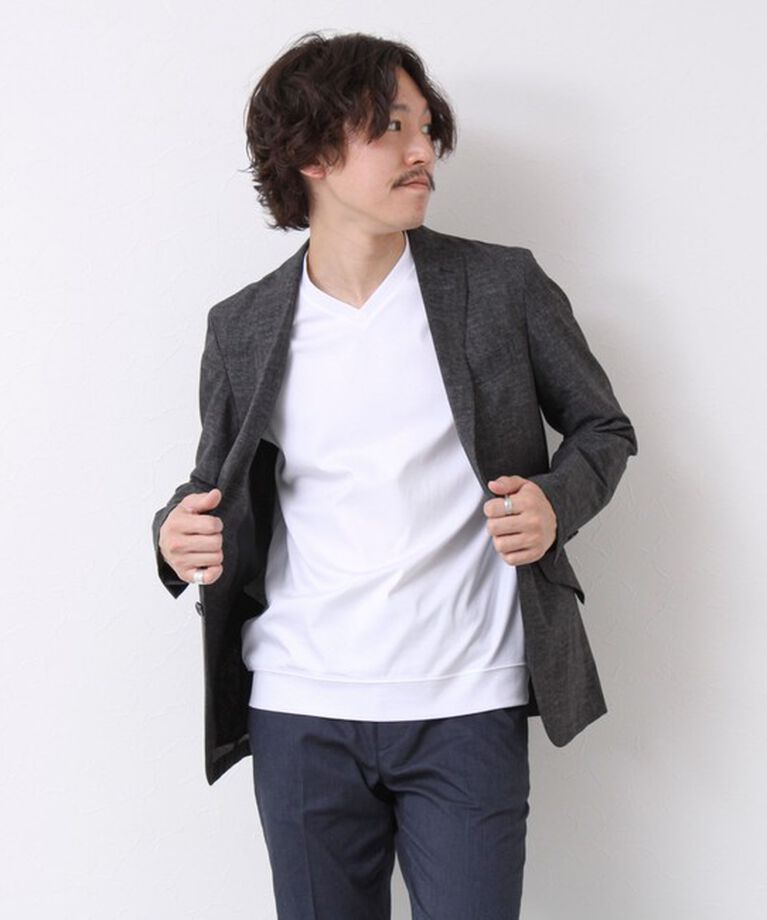 NOLLEY'S goodman「《ビジカジ対応》シルケットスムース Vネック ドレスTシャツ 25SS」|Tシャツ・カットソー|