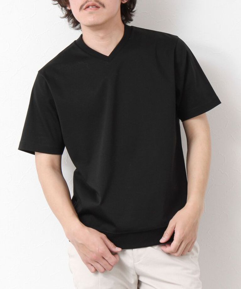 NOLLEY'S goodman「《ビジカジ対応》シルケットスムース Vネック ドレスTシャツ 25SS」|Tシャツ・カットソー|