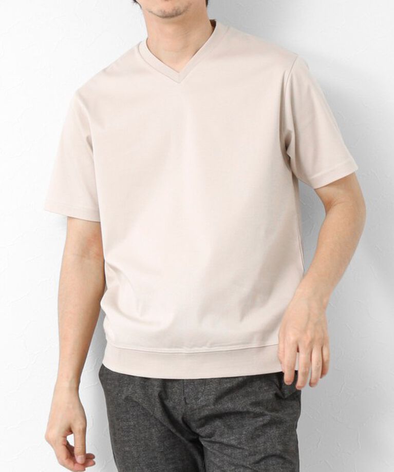 NOLLEY'S goodman「《ビジカジ対応》シルケットスムース Vネック ドレスTシャツ 25SS」|Tシャツ・カットソー|