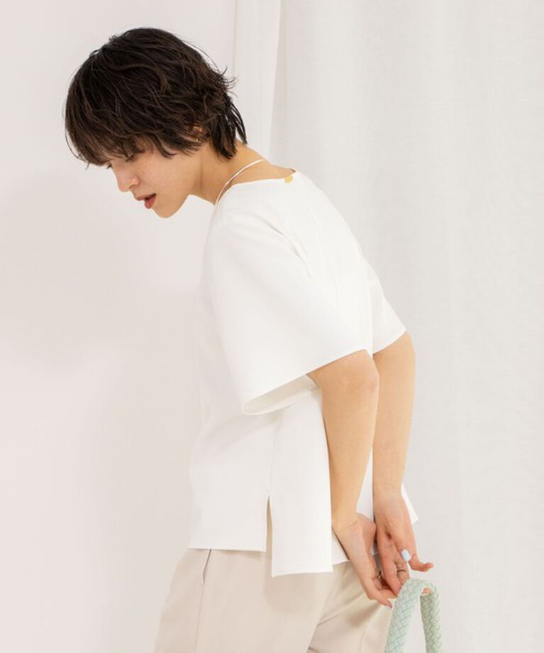 NOLLEY'S sophi「《セットアップ対応》ツイルVタックブラウス」|シャツ・ブラウス|