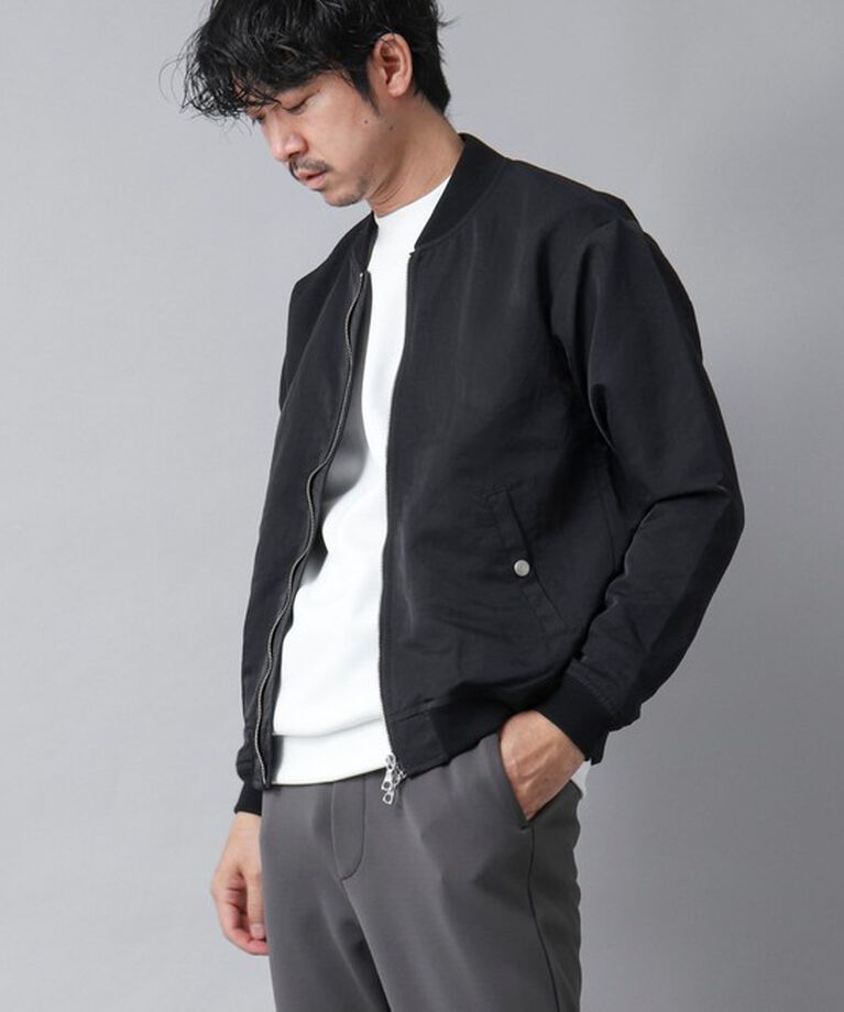 NOLLEY'S goodman「【ACTIVE SECT】《限定展開》撥水ナイロンMA-1 25SS」|ブルゾン・スタジャン|ブラック