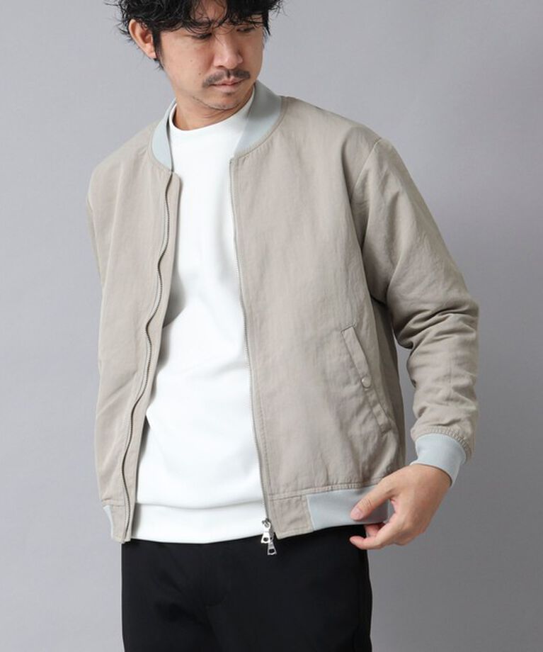 NOLLEY'S goodman「【ACTIVE SECT】《限定展開》撥水ナイロンMA-1 25SS」|ブルゾン・スタジャン|グレーベージュ