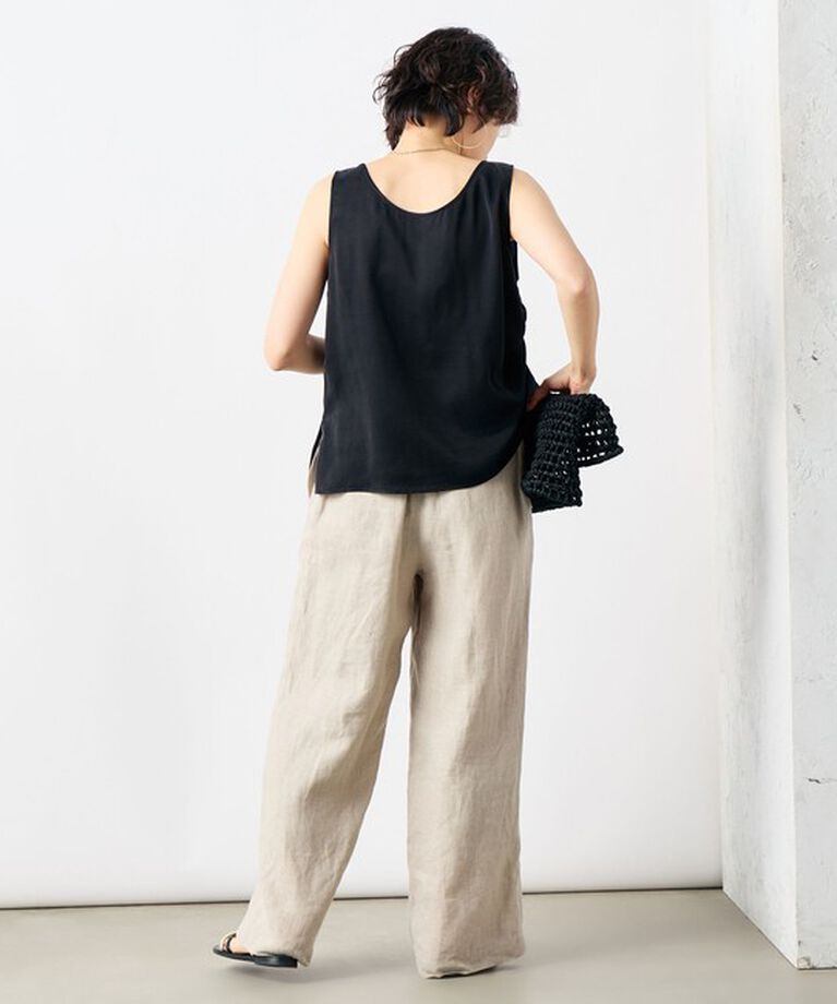 NOLLEY'S「《セットアップ対応》高機能 フィブリルサテン2WAYノースリーブブラウス」|シャツ・ブラウス|