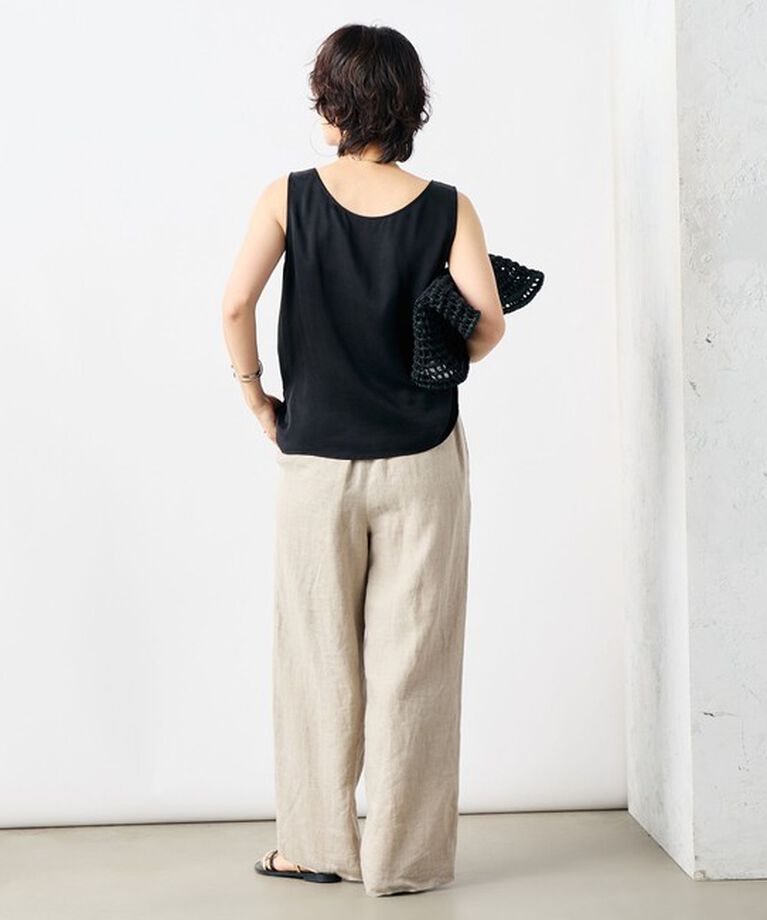 NOLLEY'S「《セットアップ対応》高機能 フィブリルサテン2WAYノースリーブブラウス」|シャツ・ブラウス|