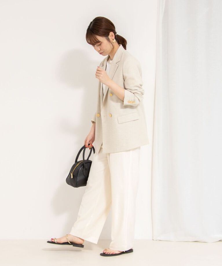NOLLEY'S「【PR林☆別注カラーあり】ウォッシャブルツイルストレッチ愛されワイドパンツ」|その他|