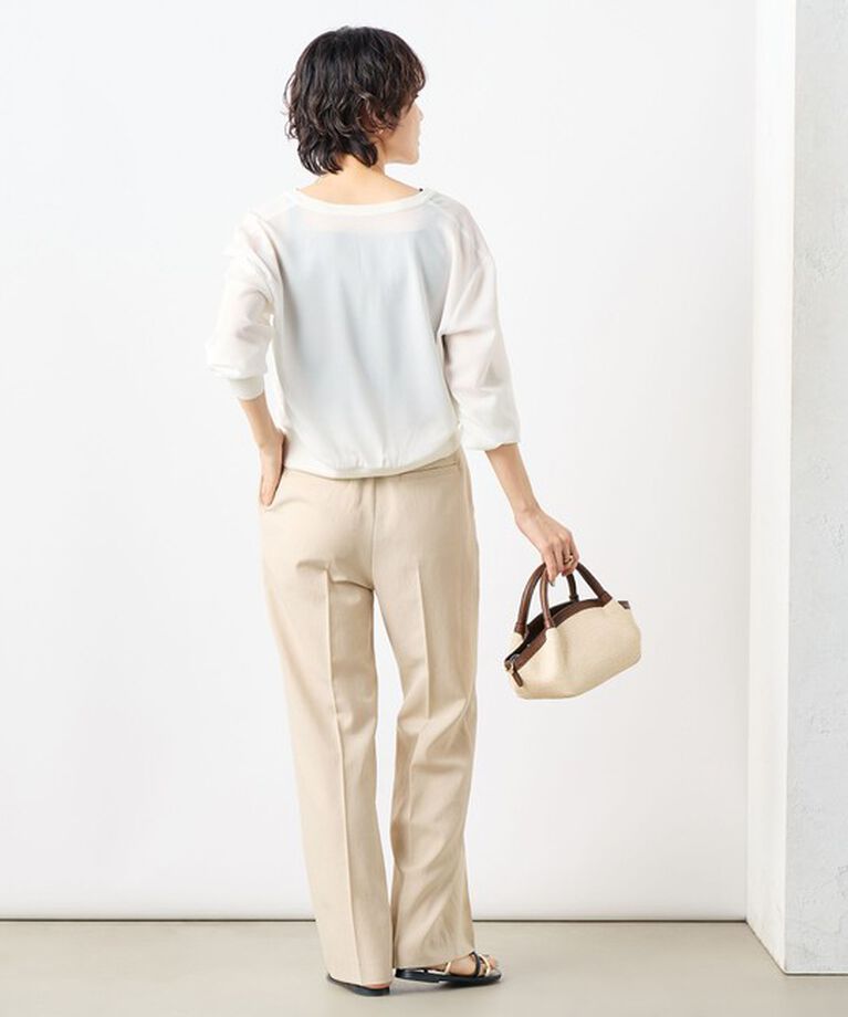 NOLLEY'S「【PR林☆別注カラーあり】ウォッシャブルツイルストレッチ愛されワイドパンツ」|その他|