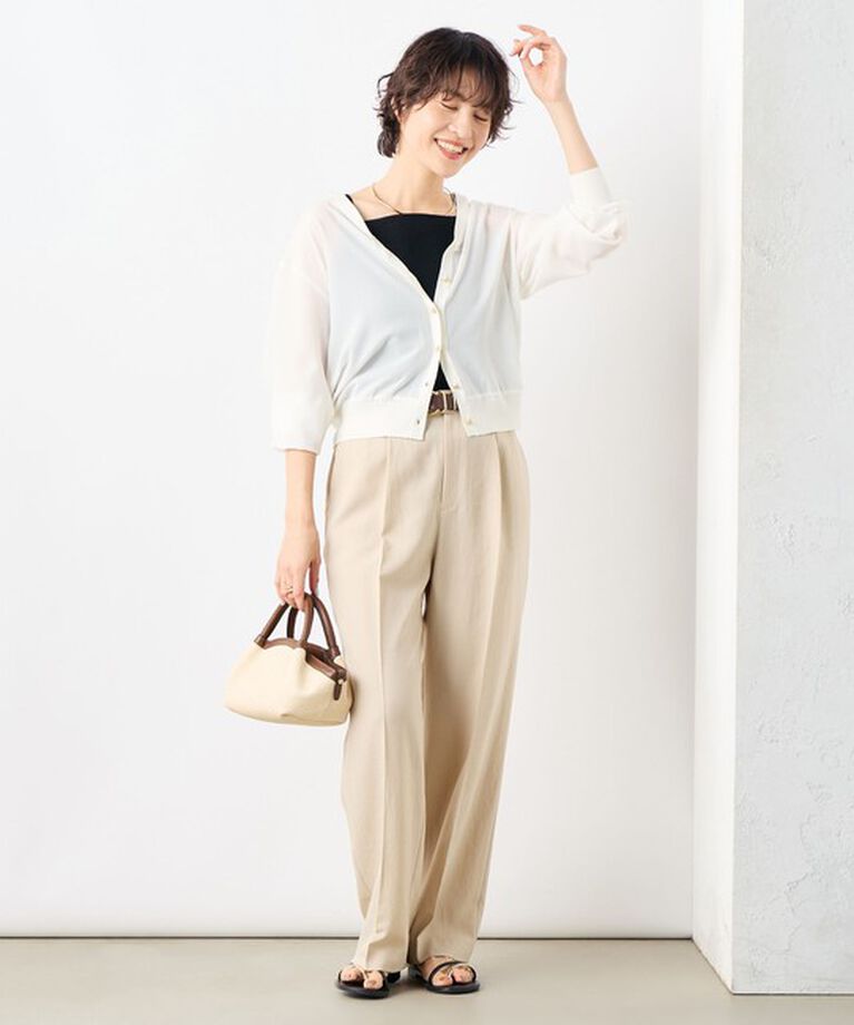 NOLLEY'S「【PR林☆別注カラーあり】ウォッシャブルツイルストレッチ愛されワイドパンツ」|その他|
