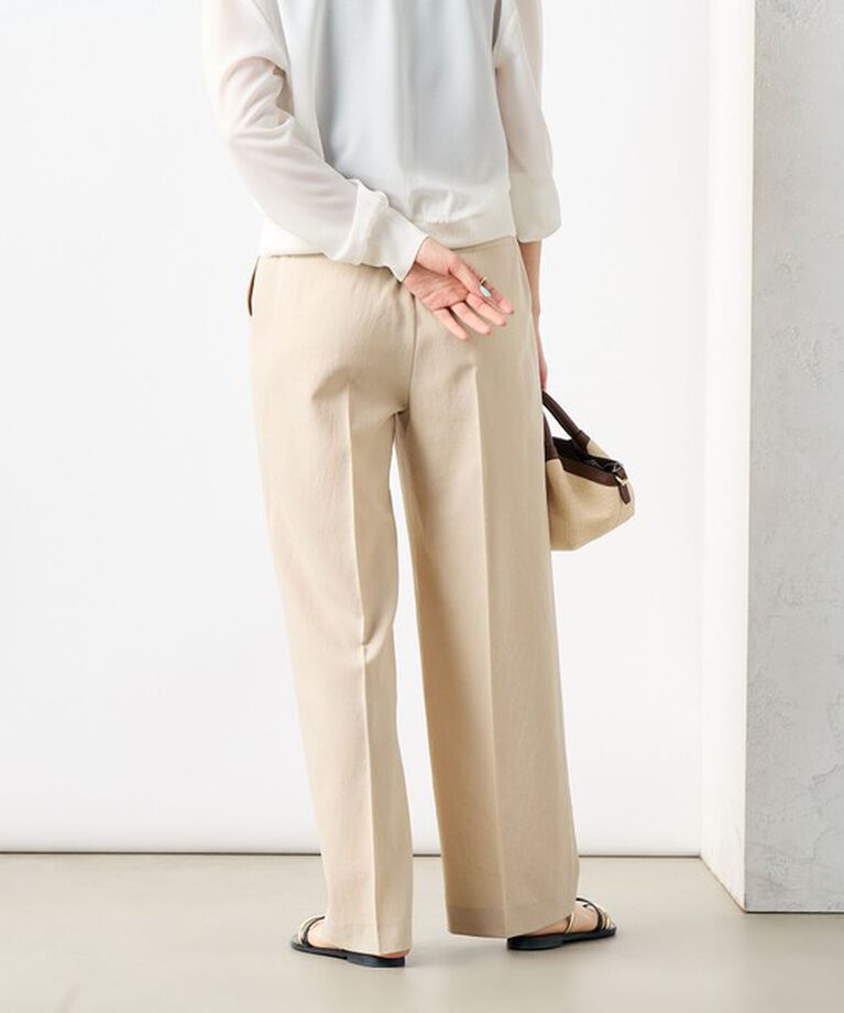 NOLLEY'S「【PR林☆別注カラーあり】ウォッシャブルツイルストレッチ愛されワイドパンツ」|その他|