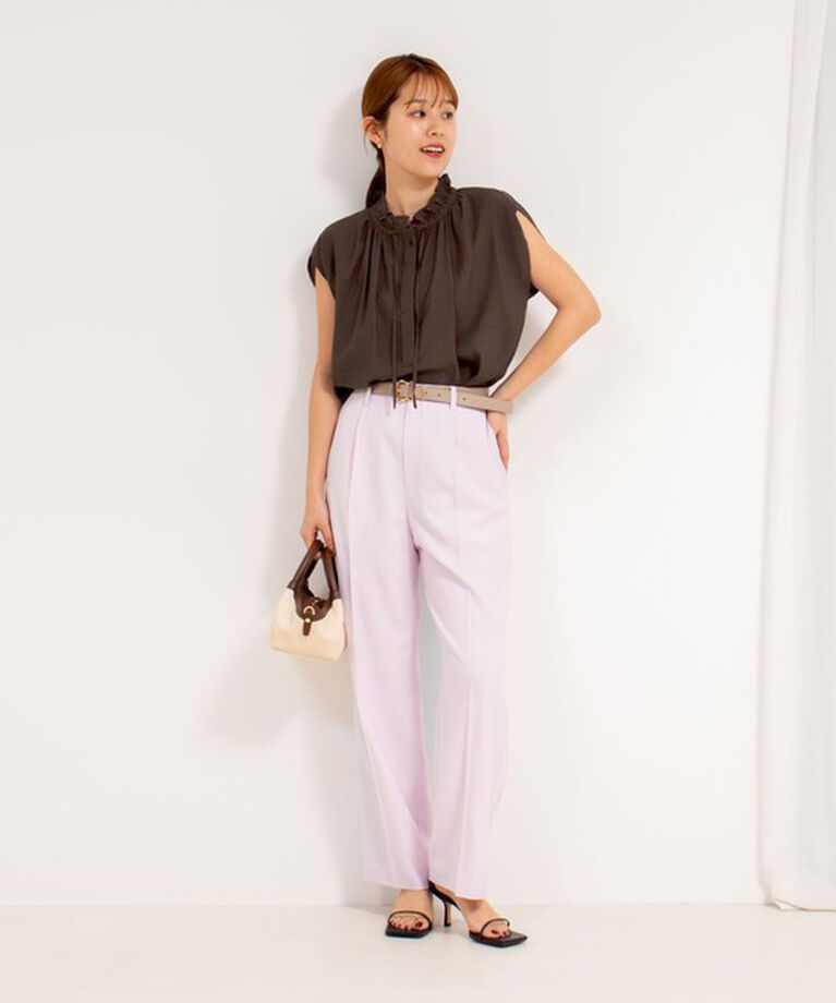 NOLLEY'S「【PR林☆別注カラーあり】ウォッシャブルツイルストレッチ愛されワイドパンツ」|その他|