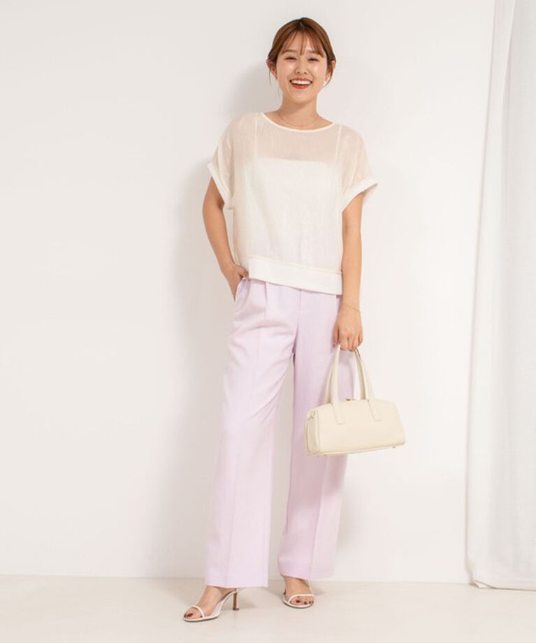 NOLLEY'S「【PR林☆別注カラーあり】ウォッシャブルツイルストレッチ愛されワイドパンツ」|その他|