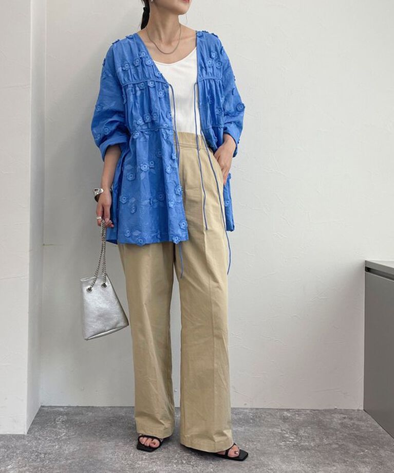 fredy emue「3D刺繍チュニックブラウス」|シャツ・ブラウス|