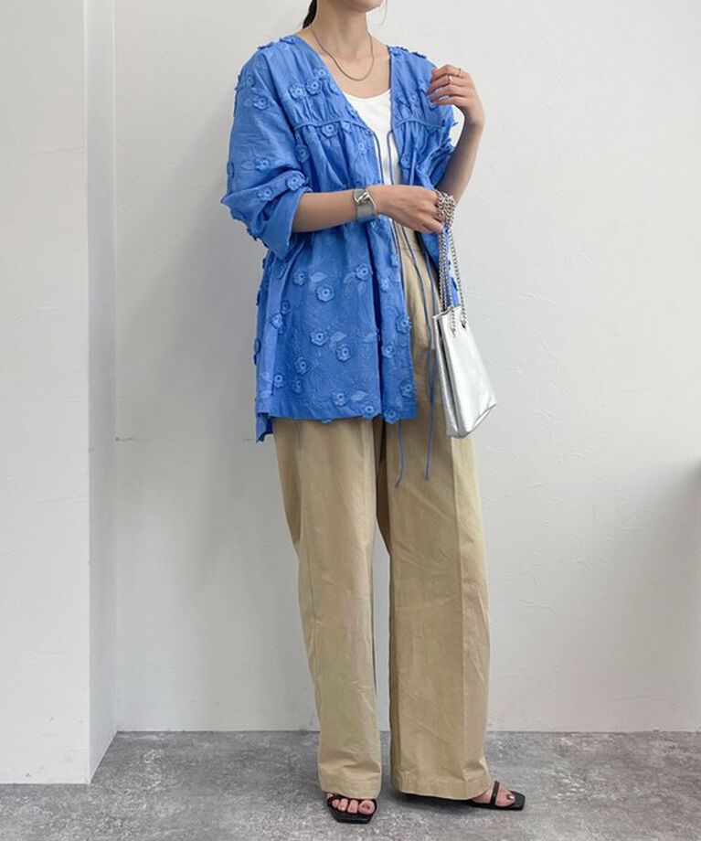 fredy emue「3D刺繍チュニックブラウス」|シャツ・ブラウス|
