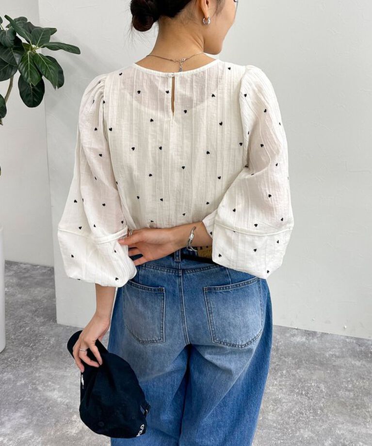 fredy emue「【WEB限定デザインあり】刺繍袖ボリュームブラウス」|シャツ・ブラウス|