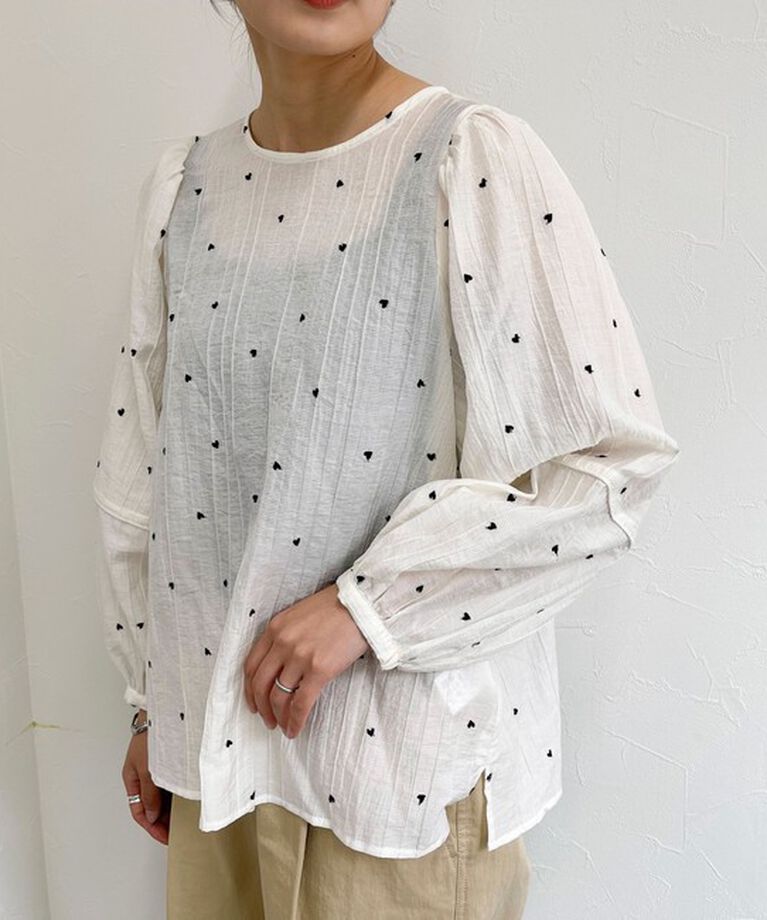 fredy emue「【WEB限定デザインあり】刺繍袖ボリュームブラウス」|シャツ・ブラウス|