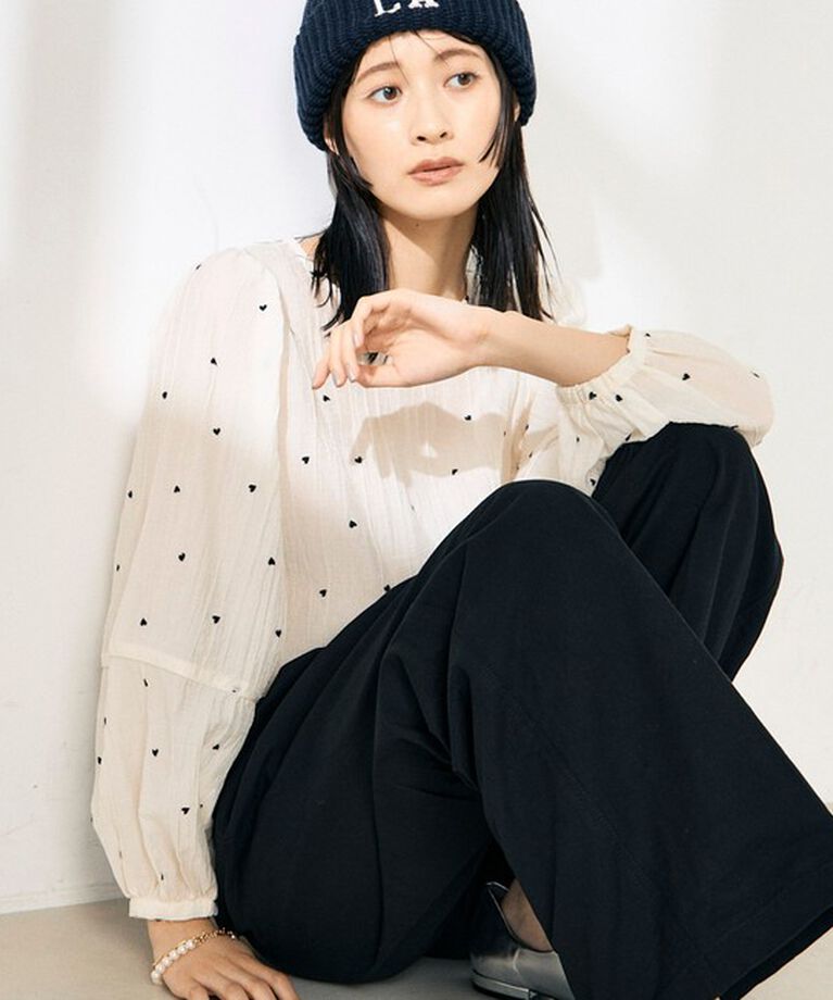 fredy emue「【WEB限定デザインあり】刺繍袖ボリュームブラウス」|シャツ・ブラウス|