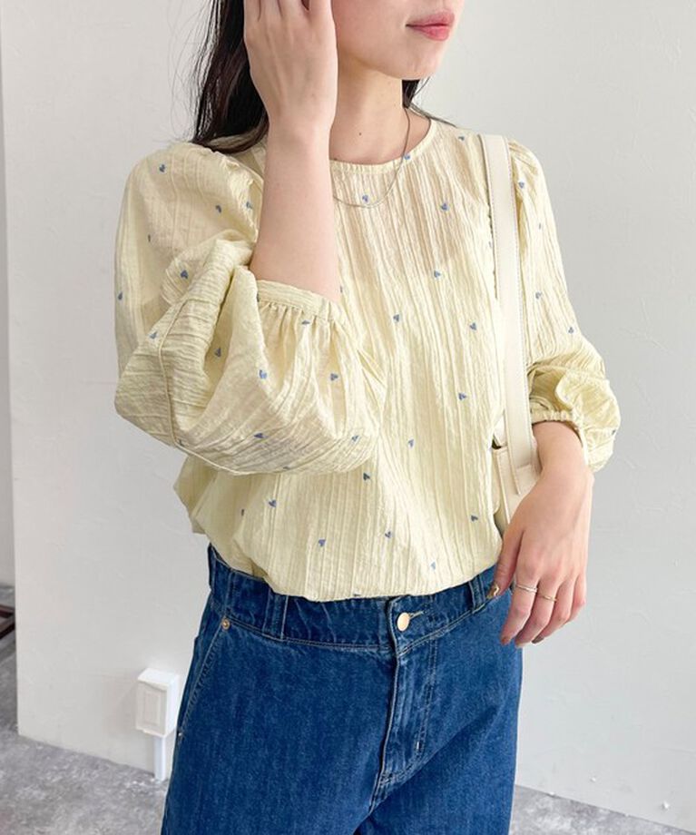 fredy emue「【WEB限定デザインあり】刺繍袖ボリュームブラウス」|シャツ・ブラウス|