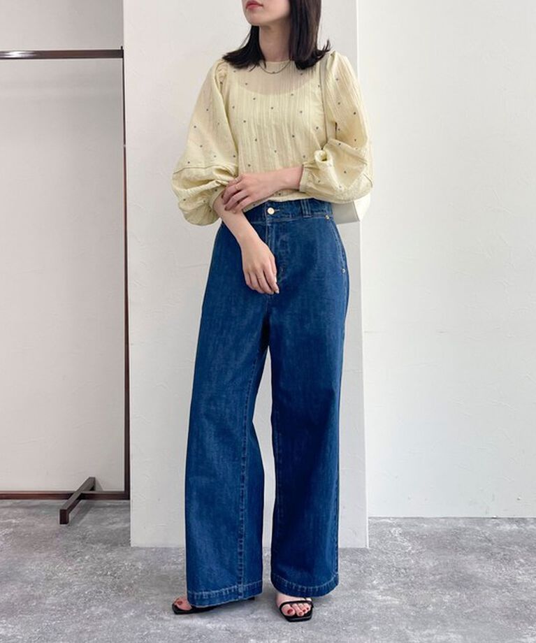 fredy emue「【WEB限定デザインあり】刺繍袖ボリュームブラウス」|シャツ・ブラウス|