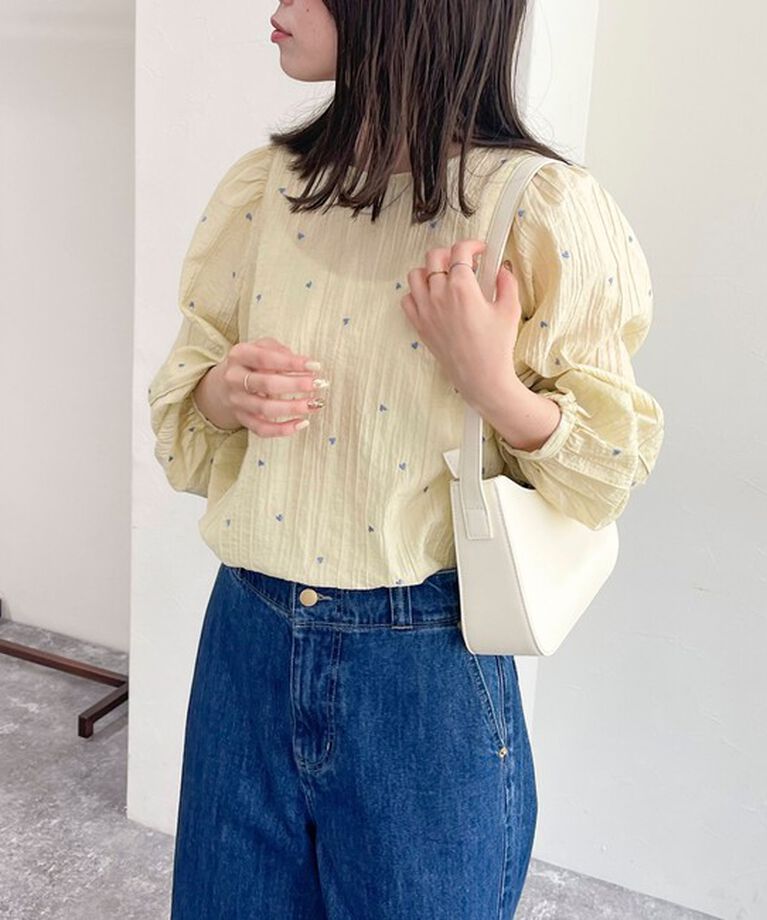 fredy emue「【WEB限定デザインあり】刺繍袖ボリュームブラウス」|シャツ・ブラウス|