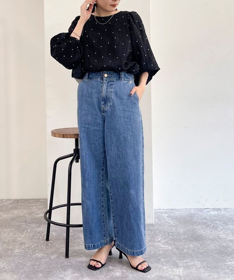 fredy emue「【WEB限定デザインあり】刺繍袖ボリュームブラウス」|シャツ・ブラウス|