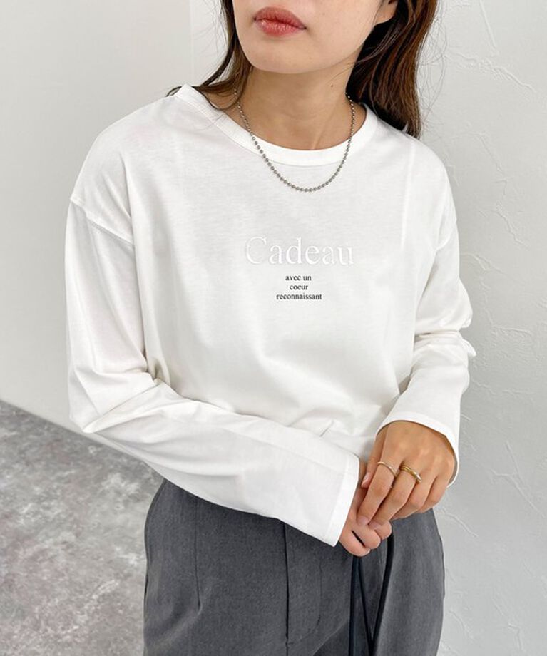 fredy emue「箔プリントシルケットロンTシャツ」|Tシャツ・カットソー|