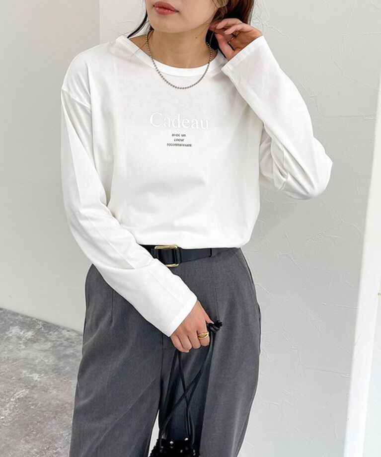 fredy emue「箔プリントシルケットロンTシャツ」|Tシャツ・カットソー|