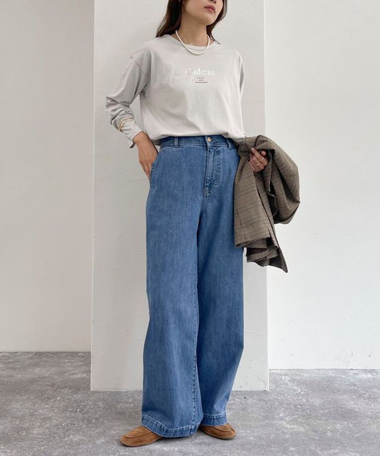 fredy emue「箔プリントシルケットロンTシャツ」|Tシャツ・カットソー|