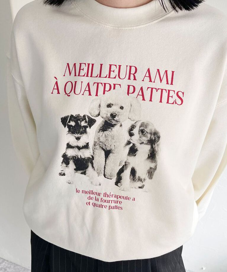 fredy emue「DOGフォトプリントスウェットプルオーバー」|スウェット・ジャージ|