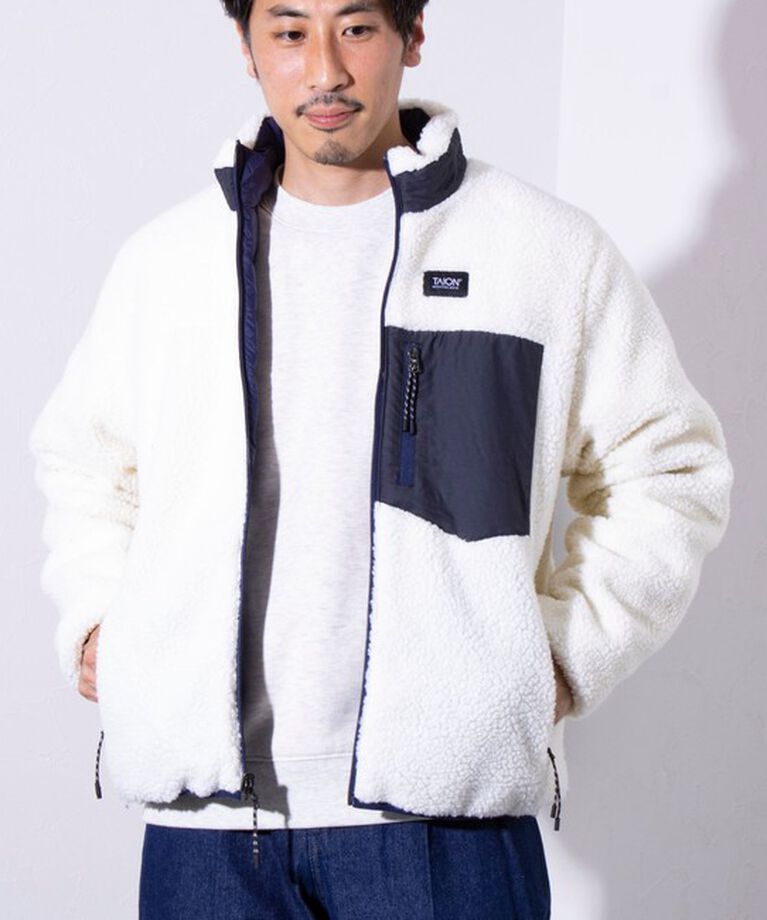 GLOSTER「【TAION/タイオン】DOWN×BOA リバーシブル ボア ダウン ジャケット UNISEX」|ダウン|