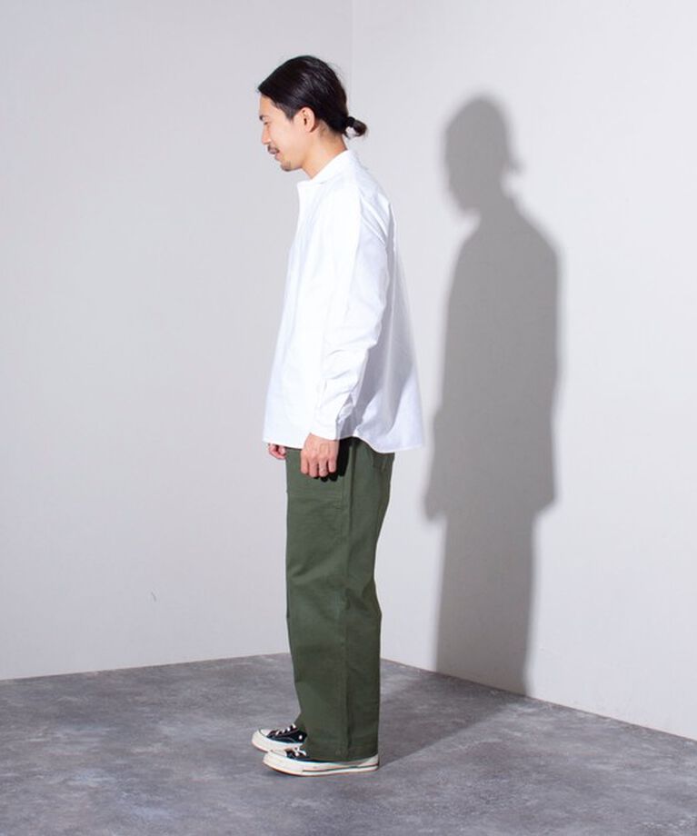 GLOSTER「【GEVACO/ゲバコ】オックスオーバーショールカラー長袖シャツ（無地/ストライプ/ギンガム）」|シャツ・ブラウス|