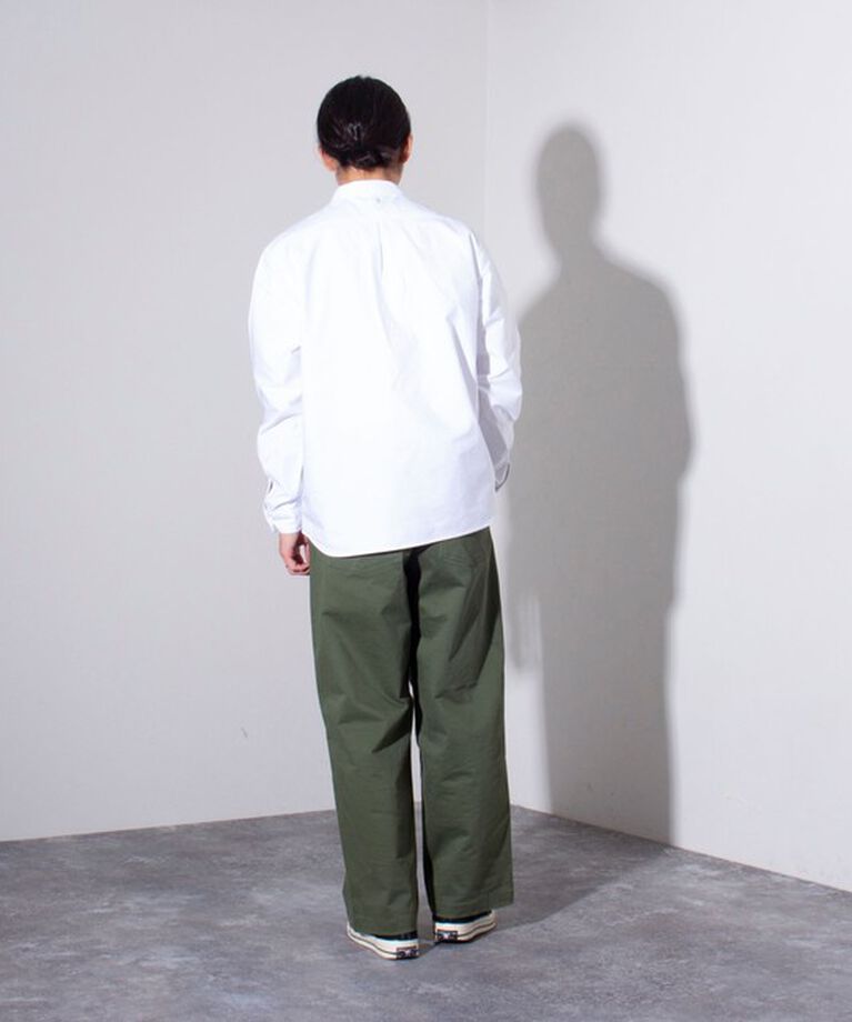 GLOSTER「【GEVACO/ゲバコ】オックスオーバーショールカラー長袖シャツ（無地/ストライプ/ギンガム）」|シャツ・ブラウス|