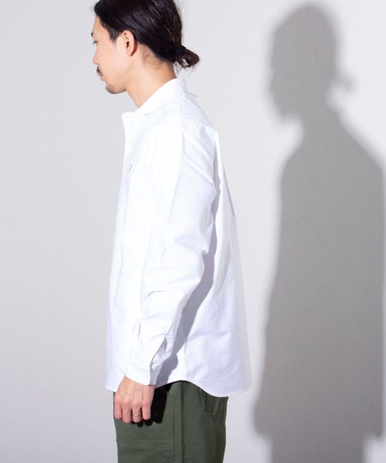 GLOSTER「【GEVACO/ゲバコ】オックスオーバーショールカラー長袖シャツ（無地/ストライプ/ギンガム）」|シャツ・ブラウス|