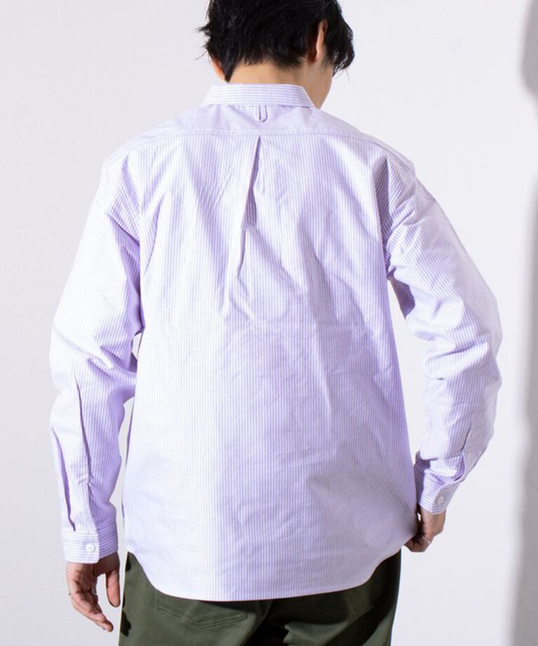 GLOSTER「【GEVACO/ゲバコ】オックスオーバーショールカラー長袖シャツ（無地/ストライプ/ギンガム）」|シャツ・ブラウス|