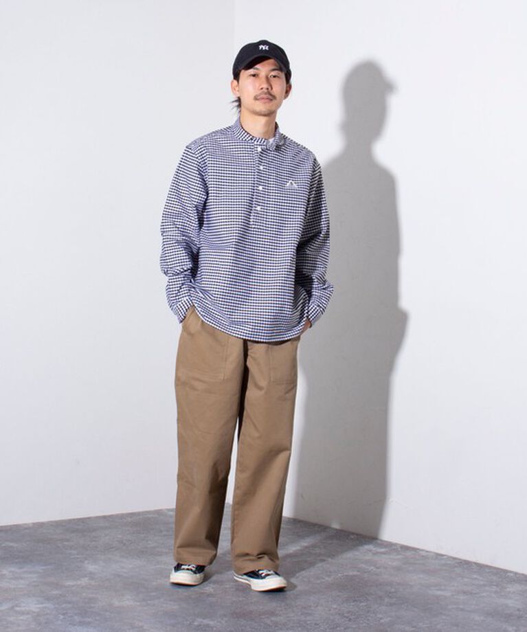 GLOSTER「【GEVACO/ゲバコ】オックスオーバーショールカラー長袖シャツ（無地/ストライプ/ギンガム）」|シャツ・ブラウス|