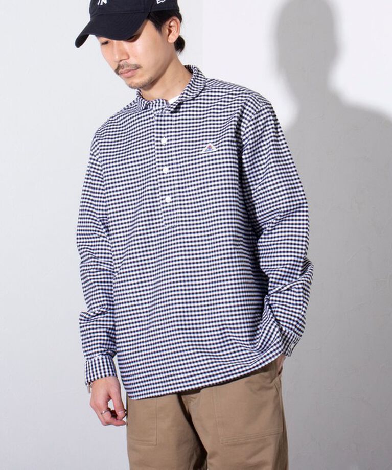 GLOSTER「【GEVACO/ゲバコ】オックスオーバーショールカラー長袖シャツ（無地/ストライプ/ギンガム）」|シャツ・ブラウス|