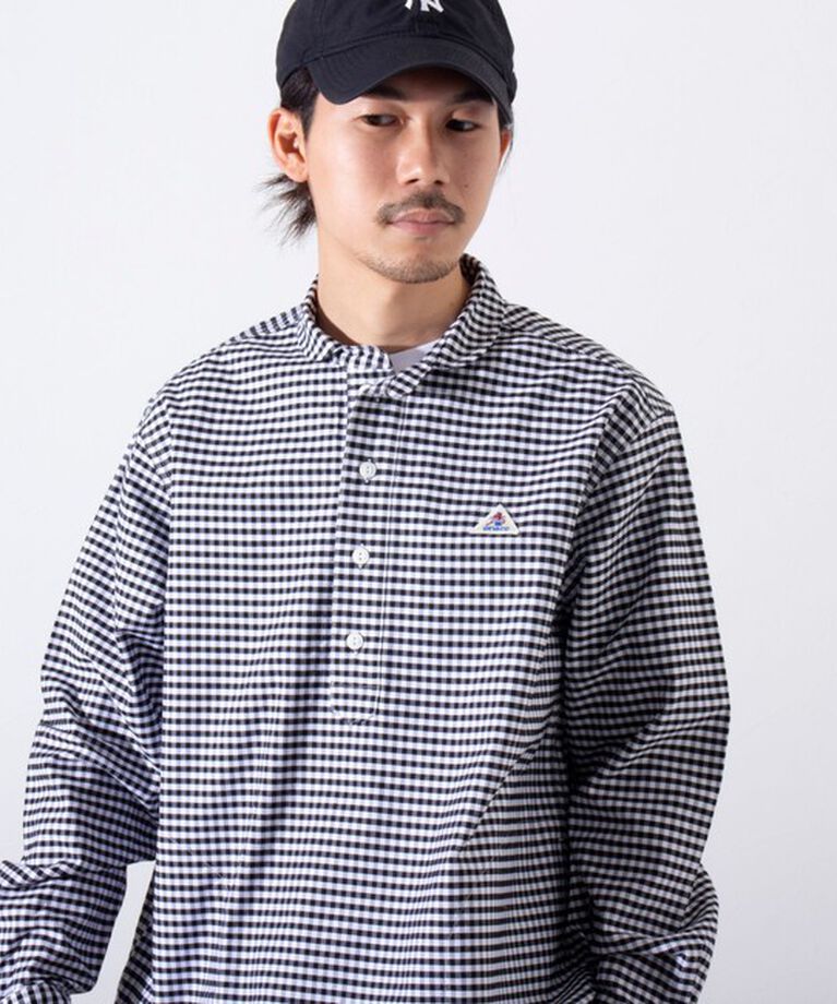 GLOSTER「【GEVACO/ゲバコ】オックスオーバーショールカラー長袖シャツ（無地/ストライプ/ギンガム）」|シャツ・ブラウス|
