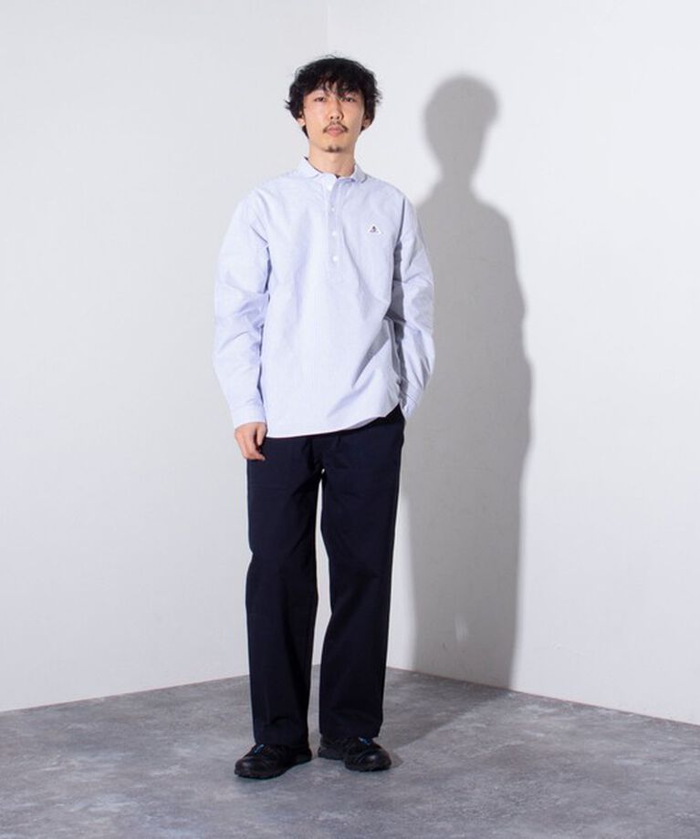 GLOSTER「【GEVACO/ゲバコ】オックスオーバーショールカラー長袖シャツ（無地/ストライプ/ギンガム）」|シャツ・ブラウス|