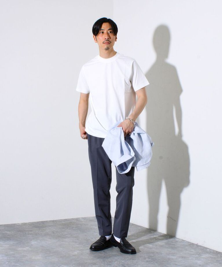 GLOSTER「【ビジカジ対応】【GLOSTER】USAコットン×SORONA ジャケT ドレスTシャツ」|Tシャツ・カットソー|