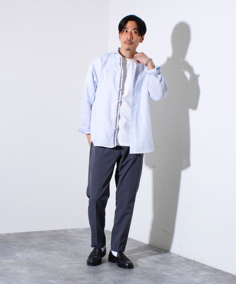 GLOSTER「【ビジカジ対応】【GLOSTER】USAコットン×SORONA ジャケT ドレスTシャツ」|Tシャツ・カットソー|